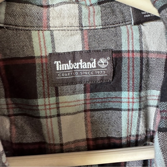 Timberland Plaid Flannel Button-Up Shirt - Picture 2 of 6